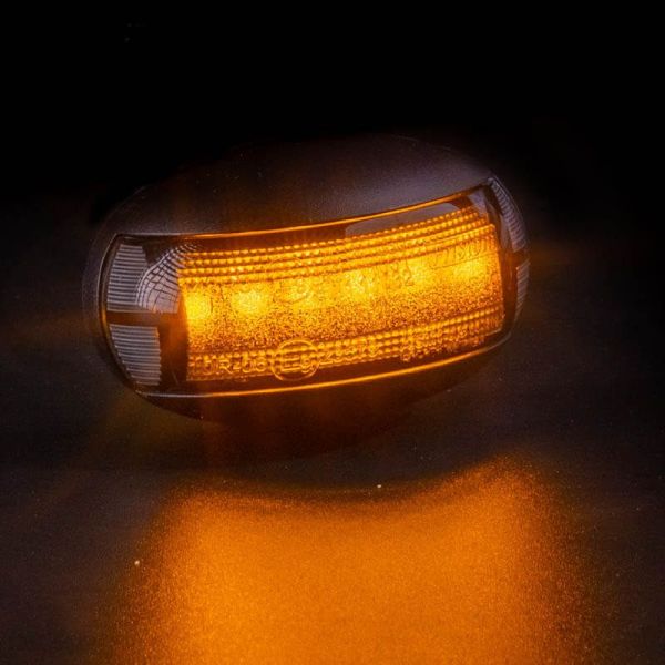 Luz de afastamento LED oval âmbar FT-067 Z LED A R1 SM1 12V - 36V