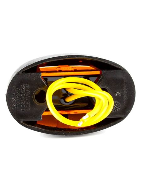 Luz de afastamento LED oval âmbar FT-067 Z LED A R1 SM1 12V - 36V