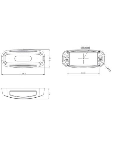 Feu de gabarit LED 3 fonctions avec...