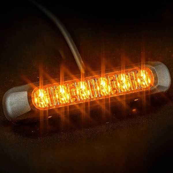 Barra LED Estroboscópica Ambar para emergencia ahumada 6 Programas XA1 NR65 12V-36V FT-200 LED DARK Fristom | LeonLeds