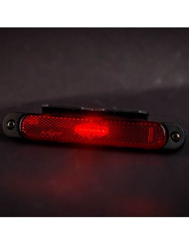 Barra LED de galibo con reflectante Roja FT-065 LED sujección con 2 tornillos A R1 SM1 y IA FT-065 c LED