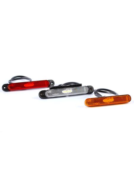 Barra LED de galibo con reflectante Blanca, Ambar o Roja FT-065 LED sujección con 2 tornillos A R1 SM1 y IA Fristom