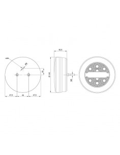 Piloto Trasero LED 3 Funciones 12/24V FT-113 Fristom Piloto trasero Redondo Camión Remolque Bañera 12v 24v Homologado | LeonLeds 2