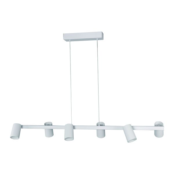 Lámpara colgante regulable SAL 6 Luces blanco IP20, 5,8cm Ø