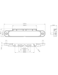 Barra de folga LED com refletor e suporte FT-065 Z+K LED Branco Âmbar e Vermelho A R1 SM1 e IA Fristom | LeonLeds 2