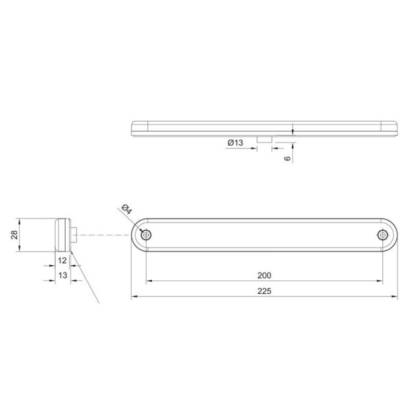 Terceiro piloto de luz de freio 12V 24V FT-190 LED Mantra | Leon Iluminação LED