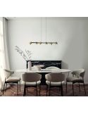Suspension dimmable SAL 6 Lumières blanc, noir ou Or IP20, 5,8cm Ø