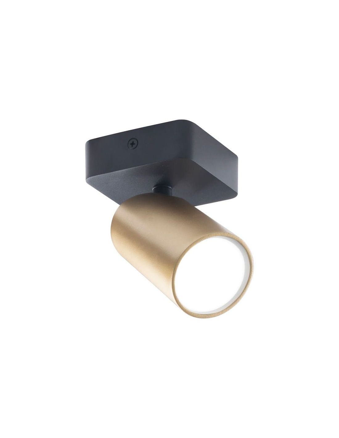 Spot ou applique murale SAL 1 lumière avec culot GU10 en noir et or