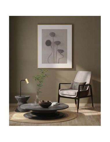 Lampe de table SAL, finition noir et doré, petite et grande