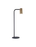 Lampe de table SAL, finition noire et dorée, grande