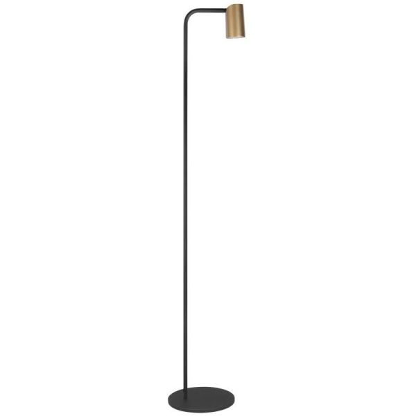 Lámpara de Pie SAL, acabado en negro y oro, 1.20m altura