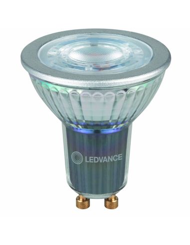 Potente lâmpada LED GU10 regulável 9,6W substituição 100W 36º Classe de desempenho | LeonLeds