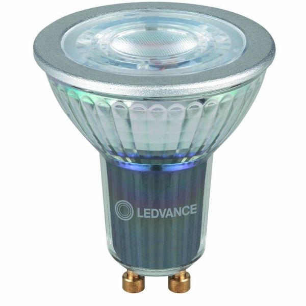 Potente lâmpada LED GU10 regulável 9,6W substituição 100W 36º Classe de desempenho | LeonLeds