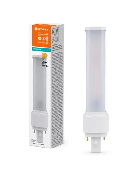 Bombilla LED G24D-3 2 PIN 9W Reemplazo 26W 1.100Lm Value Class Dulux Directa a red o ECC LedVance | LeonLeds