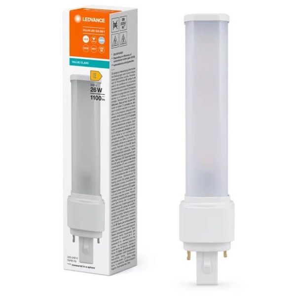 Bombilla LED G24D-3 2 PIN 9W Reemplazo 26W 1.100Lm Value Class Dulux Directa a red o ECC LedVance | LeonLeds