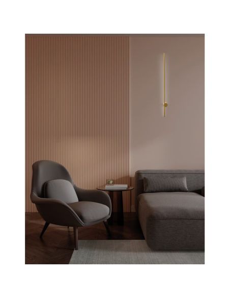 Aplique de pared LED TOBAGO oro 3000K, 7W  9W y 12W ambiente