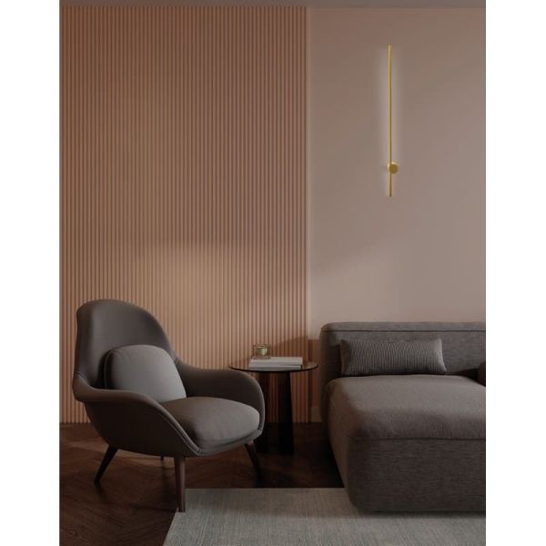 Aplique de pared LED TOBAGO oro 3000K, 7W  9W y 12W ambiente