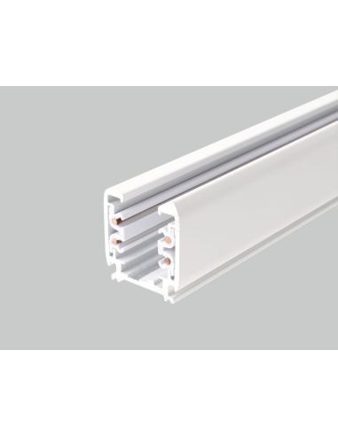 Rail de surface triphasé de 2 m en blanc - Rails triphasés écologiques
