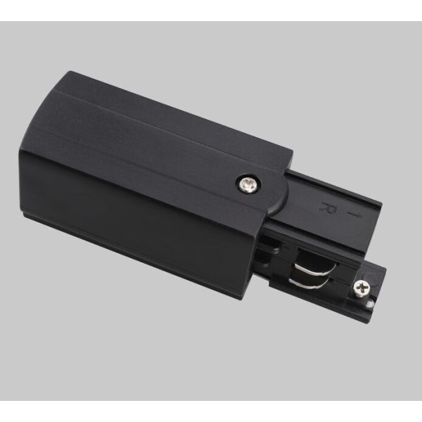Extrémité d'alimentation sur rail triphasé Eco, noir