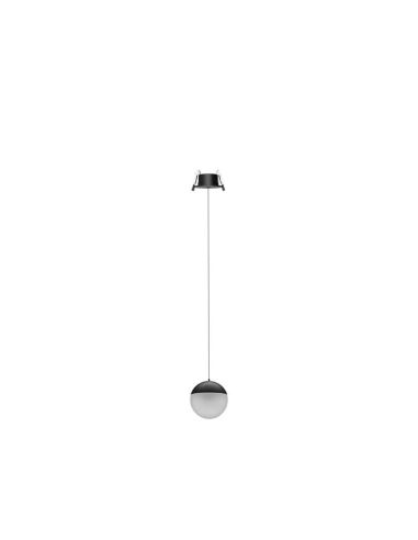 Candeeiro suspenso LED embutido preto KILDA 10W 3000K