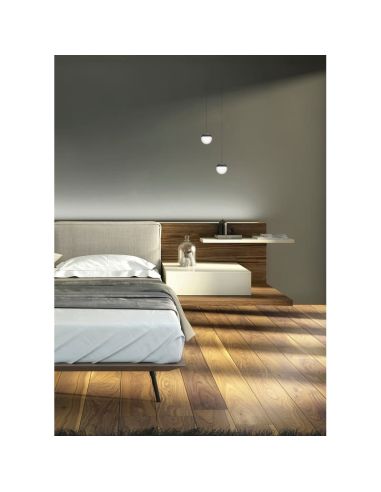 KILDA Candeeiro suspenso LED embutido branco, preto ou ouro ambiente 10W 3000K