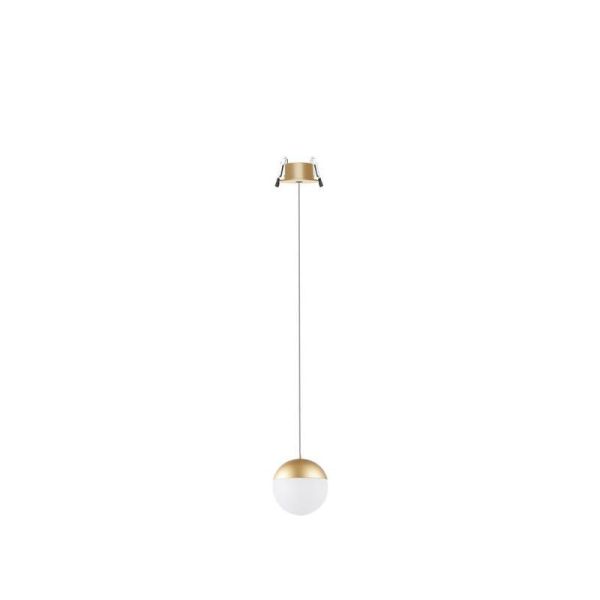 Candeeiro suspenso LED embutido dourado KILDA 10W 3000K