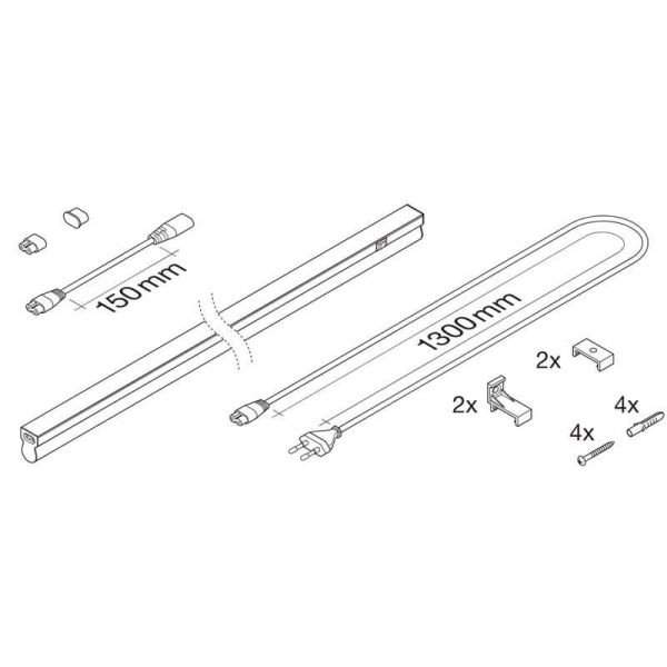 Accesorios Regleta LED T5 Compacta 10W de 60CM de Ledvance 4058075106277 | LeonLeds Iluminación