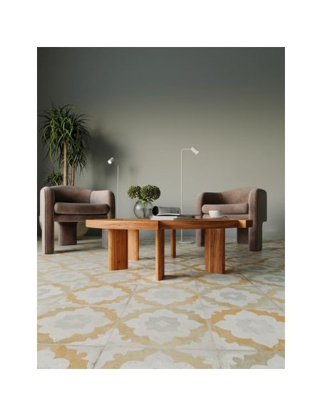 Salon Pied Sel sable blanc ou noir mat 123,5cm haut environnement