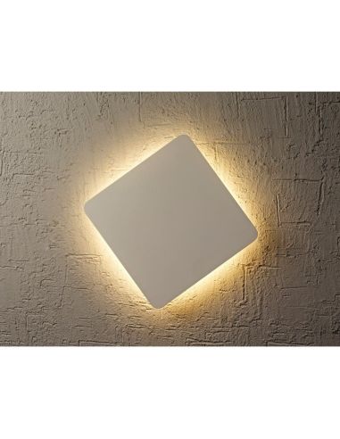 Applique LED carrée Bora Bora blanche...
