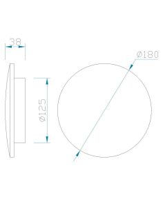 Applique LED ronde Bora Bora 12W 2700k blanche 2