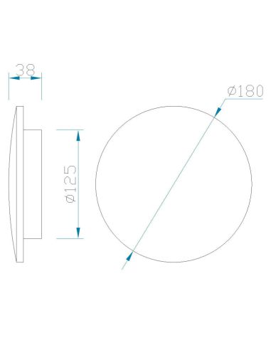 Aplique LED Bora Bora redondo 12W 2700k blanco o negro medidas