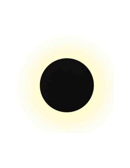 Aplique LED redondo Bora Bora 12W 2700k preto