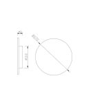 Aplique LED Bora Bora redondo 16W 2700K blanco o negro medidas