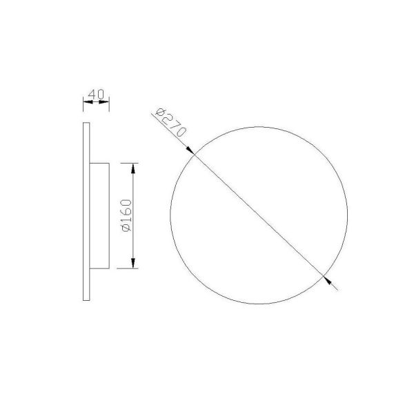 Aplique LED Bora Bora redondo 16W 2700K branco ou preto