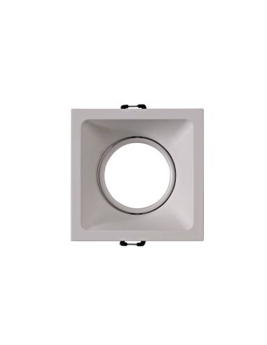 Luminária embutida quadrada Comfort GU10, branco mate, 9,2 cm visível