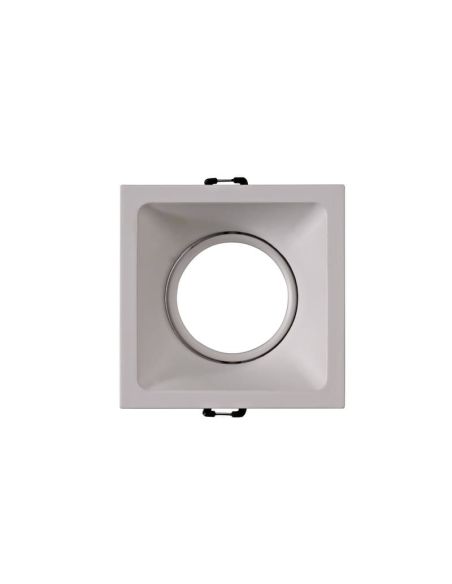 Luminária embutida quadrada Comfort GU10, branco mate, 9,2 cm visível