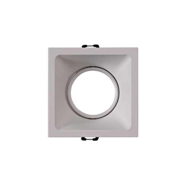 Spot encastré carré Comfort GU10, blanc mat, 9,2 cm visible