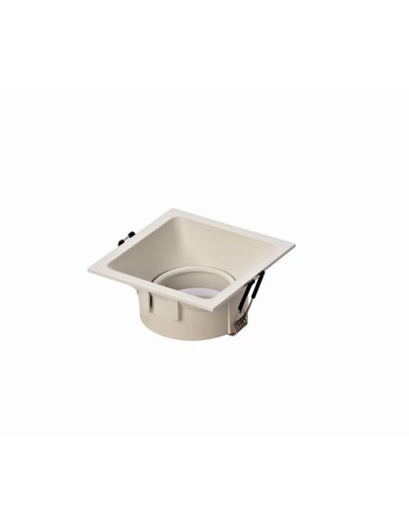 Empotrable cuadrado Comfort GU10 blanco mate 9,2 cm
