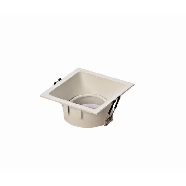 Empotrable cuadrado Comfort GU10 blanco mate 9,2 cm