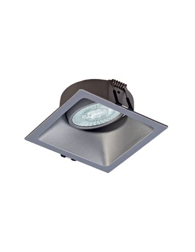 Empotrable cuadrado Comfort GU10plata 9,2 cm