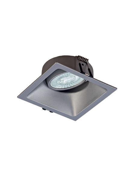 Empotrable cuadrado Comfort GU10plata 9,2 cm