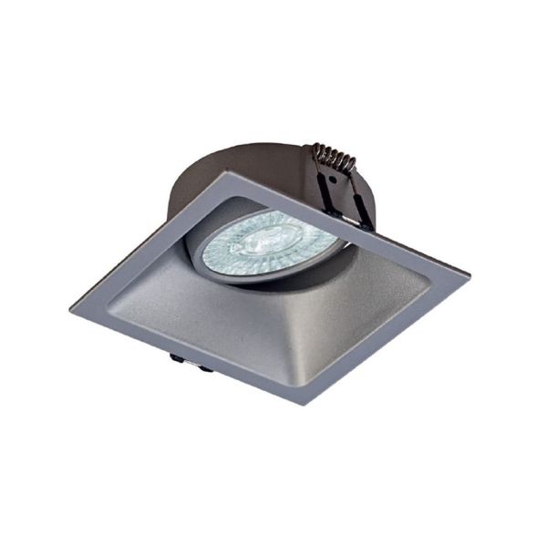 Empotrable cuadrado Comfort GU10plata 9,2 cm