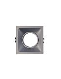 Empotrable cuadrado Comfort GU10plata 9,2 cm