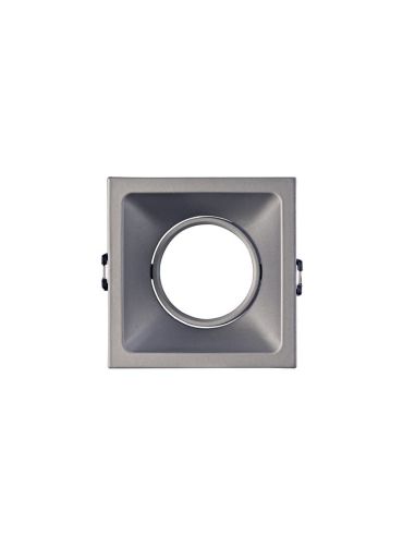 Empotrable cuadrado Comfort GU10plata 9,2 cm