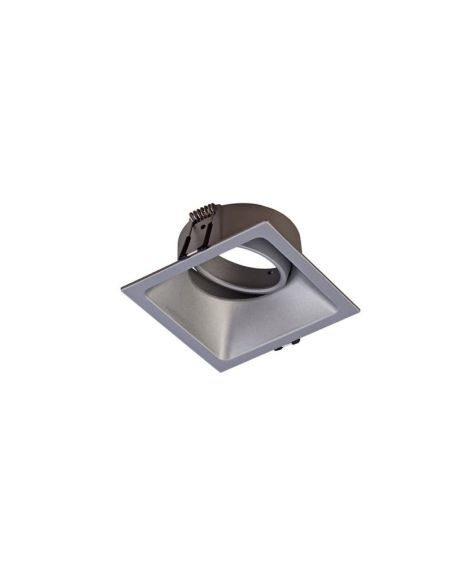 Spot encastré carré Comfort GU10, argent, 9,2 cm