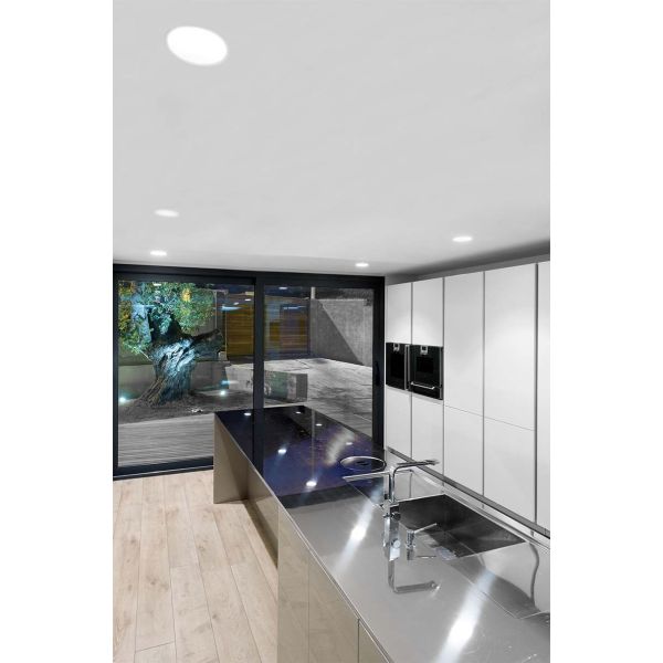 Downlight LED Lex Eco Blue 3 24w redondo blanco Empotrable luz azul apagado de diseño moderno | LeonLeds