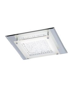 Plafón Crystal LED Mirror cromo pequeño 28cm 12W 4000K