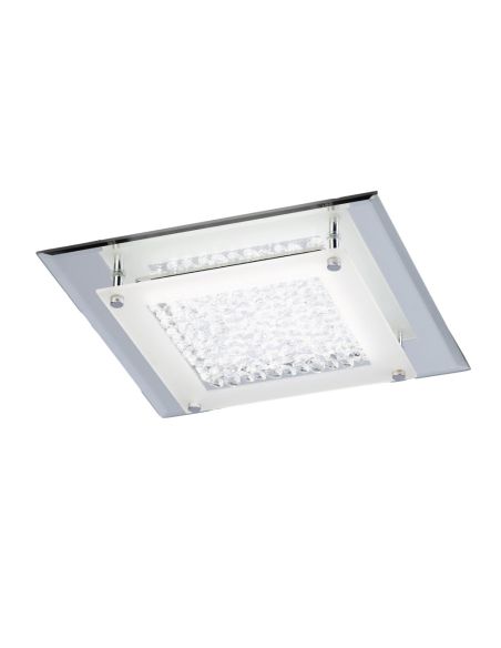 Plafón Crystal LED Mirror cromo pequeño 28cm 12W 4000K