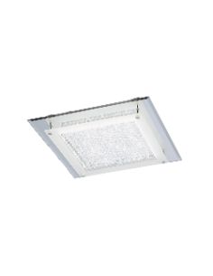 Plafón LED Crystal Mirror cromo mediano 36cm 4000K