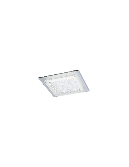 Plafón LED Crystal Mirror cromo mediano 36cm 4000K